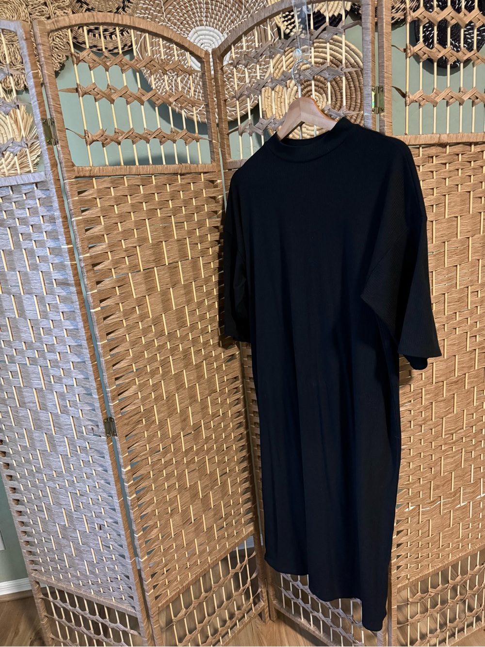 Dressed in LALA Classic Black Oversized Tee Dress
